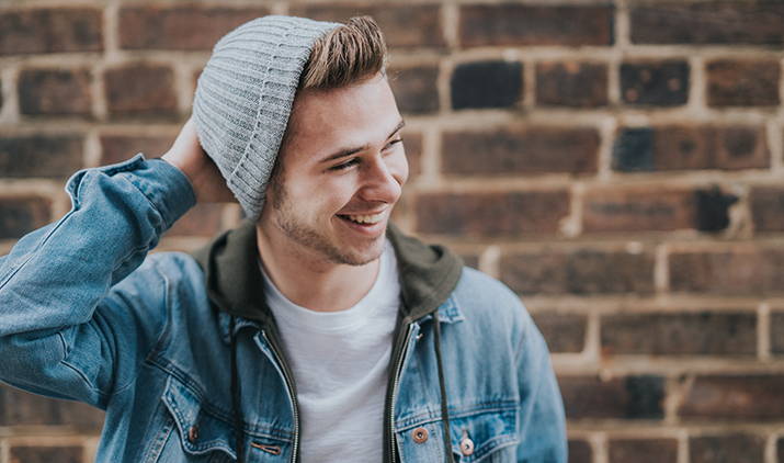 young man laughing