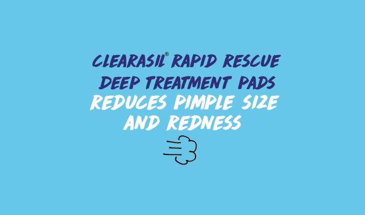 clearasil rapid rescue deep treatment pads reduces pimple size and redness