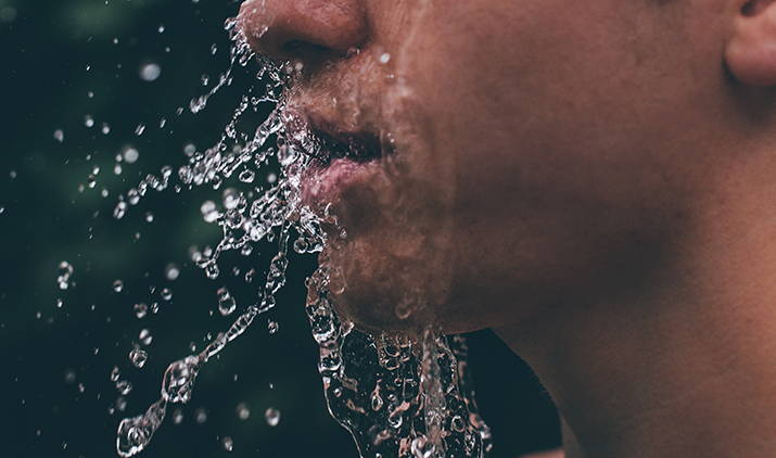 washing face