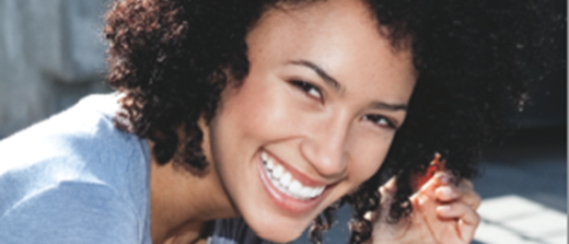 close up of smiling young woman