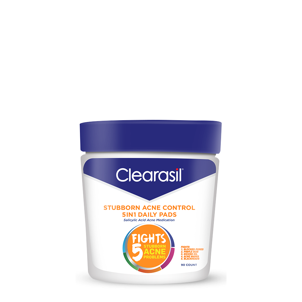 Clearasil Salicylic Acid Stubborn Acne Control Pads, 90 count